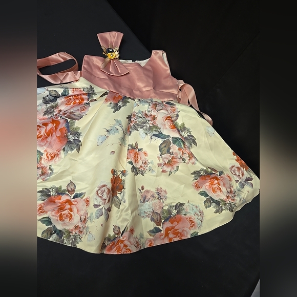 Size 2-3y Formal Girl Dress for Wedding Birthday Pageant Tea Party With Bow - Picture 7 of 7